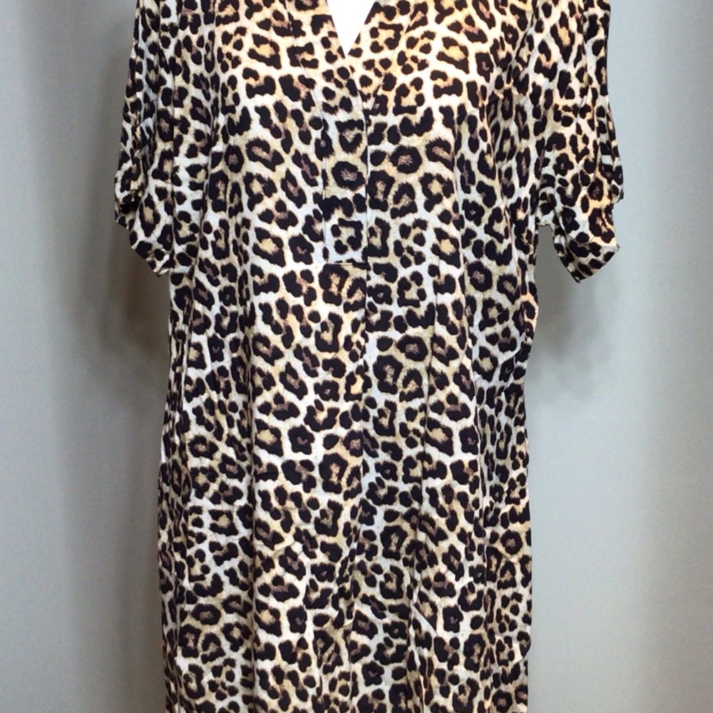 H&M Leopard Print Dress - Black and Brown